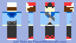 Pokemon BLack and white trainer male Minecraft Skin